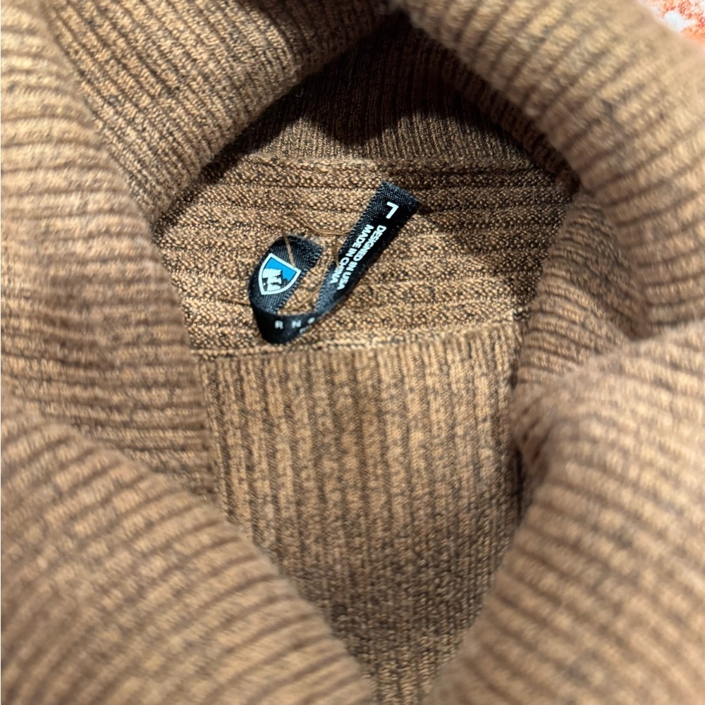 Kühl Ribbed Turtleneck Sweater – Brown – Size L - Picture 3 of 5